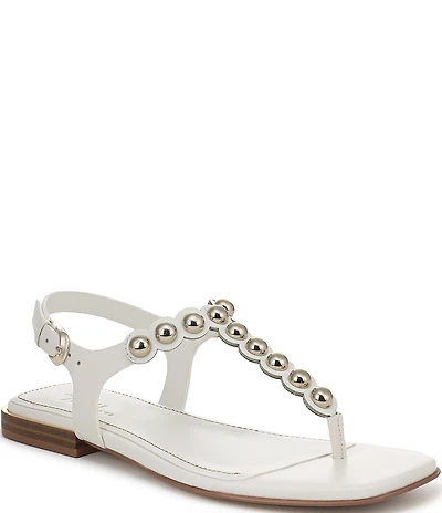 Naturalizer 27 EDIT Nara Leather Studded Thong Flat Sandals