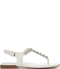 Naturalizer 27 EDIT Nara Leather Studded Thong Flat Sandals