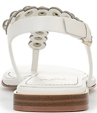 Naturalizer 27 EDIT Nara Leather Studded Thong Flat Sandals