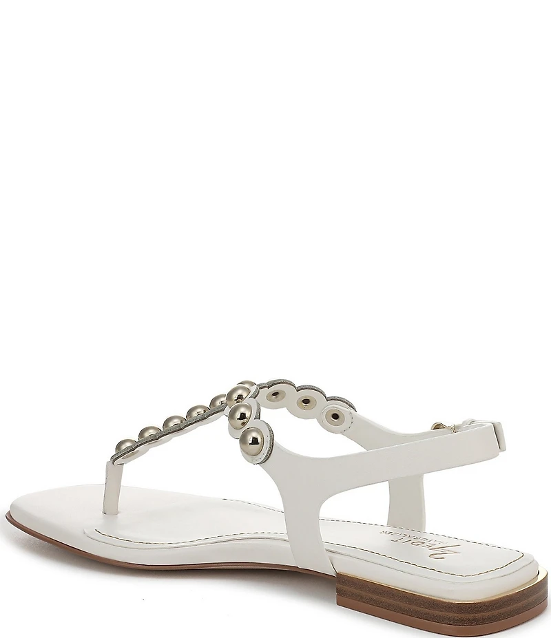 Naturalizer 27 EDIT Nara Leather Studded Thong Flat Sandals