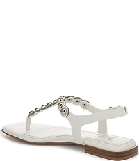Naturalizer 27 EDIT Nara Leather Studded Thong Flat Sandals
