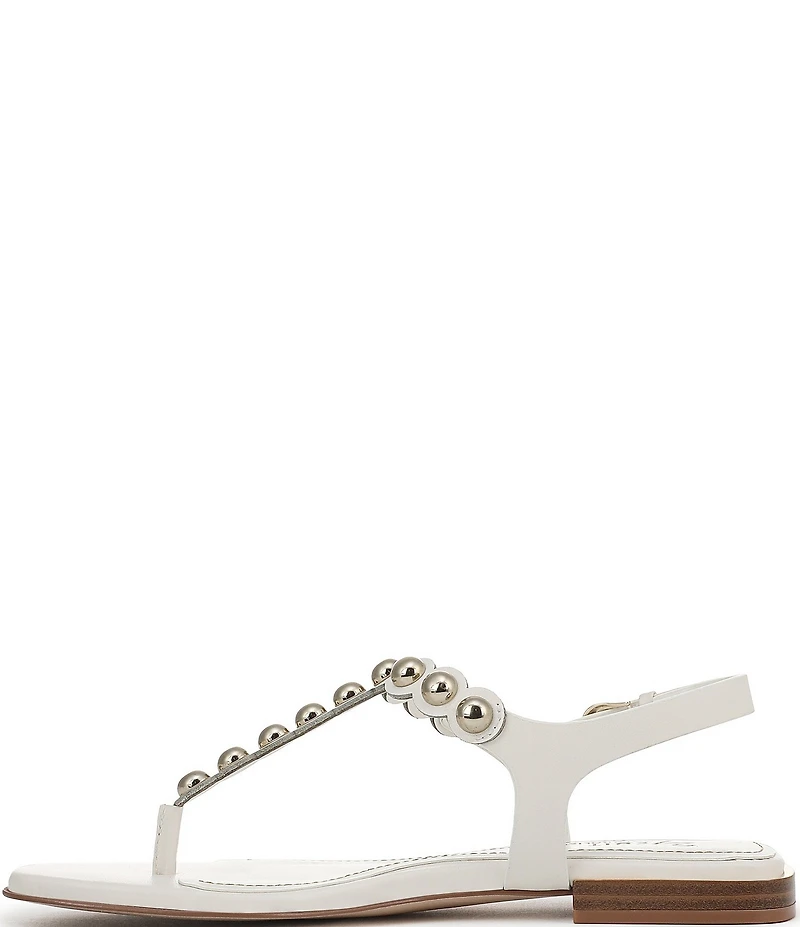 Naturalizer 27 EDIT Nara Leather Studded Thong Flat Sandals