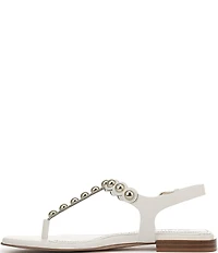Naturalizer 27 EDIT Nara Leather Studded Thong Flat Sandals