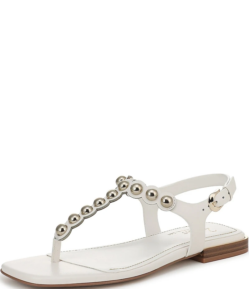 Naturalizer 27 EDIT Nara Leather Studded Thong Flat Sandals