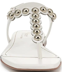 Naturalizer 27 EDIT Nara Leather Studded Thong Flat Sandals