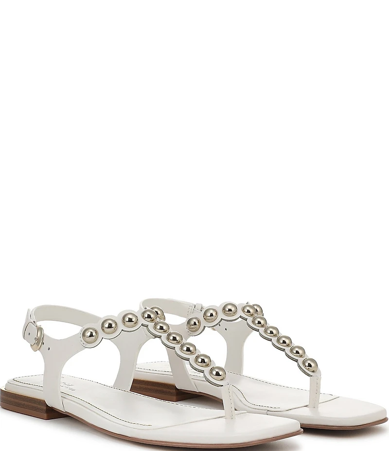 Naturalizer 27 EDIT Nara Leather Studded Thong Flat Sandals