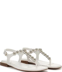 Naturalizer 27 EDIT Nara Leather Studded Thong Flat Sandals