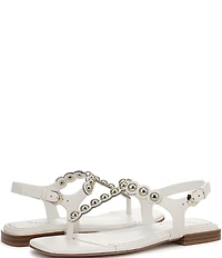 Naturalizer 27 EDIT Nara Leather Studded Thong Flat Sandals