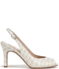 Naturalizer Alexa Croco Leather Peep Toe Slingback Dress Pumps