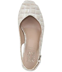 Naturalizer Alexa Croco Leather Peep Toe Slingback Dress Pumps