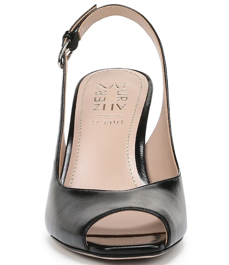 Naturalizer Alexa Leather Peep Toe Slingback Dress Heels