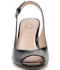 Naturalizer Alexa Leather Peep Toe Slingback Dress Heels