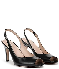 Naturalizer Alexa Leather Peep Toe Slingback Dress Heels