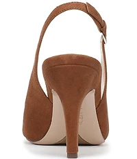 Naturalizer Alexa Suede Peep Toe Slingback Dress Pumps
