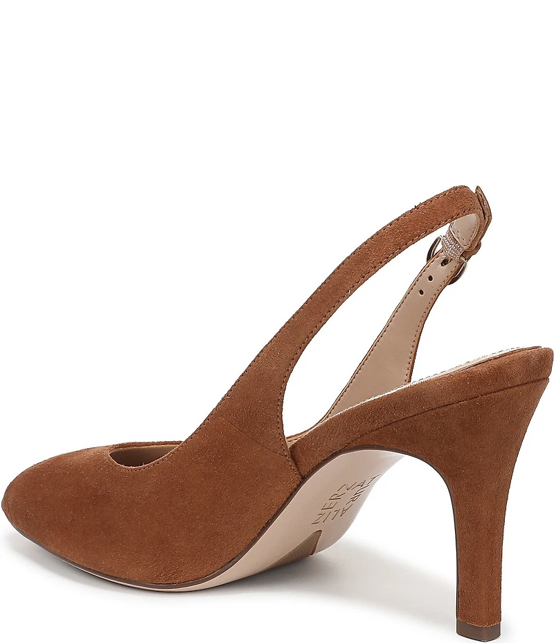 Naturalizer Alexa Suede Peep Toe Slingback Dress Pumps