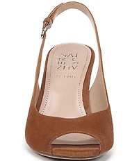 Naturalizer Alexa Suede Peep Toe Slingback Dress Pumps