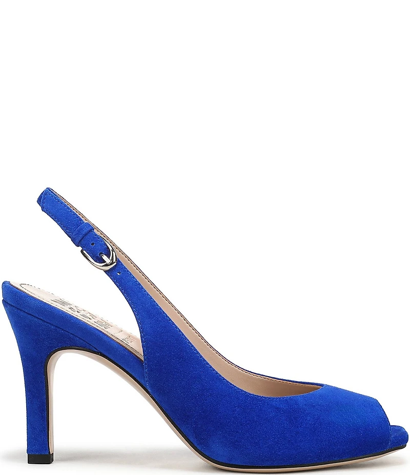 Naturalizer Alexa Suede Peep Toe Slingback Dress Pumps