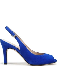 Naturalizer Alexa Suede Peep Toe Slingback Dress Pumps