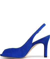 Naturalizer Alexa Suede Peep Toe Slingback Dress Pumps