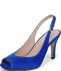 Naturalizer Alexa Suede Peep Toe Slingback Dress Pumps