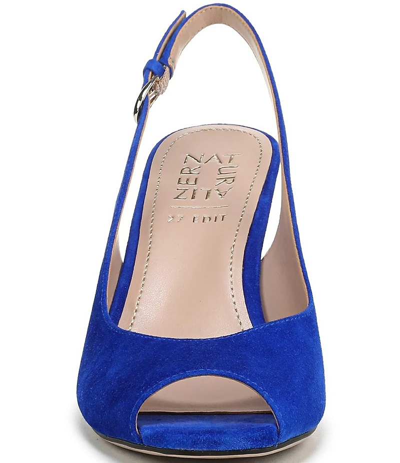 Naturalizer Alexa Suede Peep Toe Slingback Dress Pumps