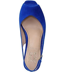 Naturalizer Alexa Suede Peep Toe Slingback Dress Pumps