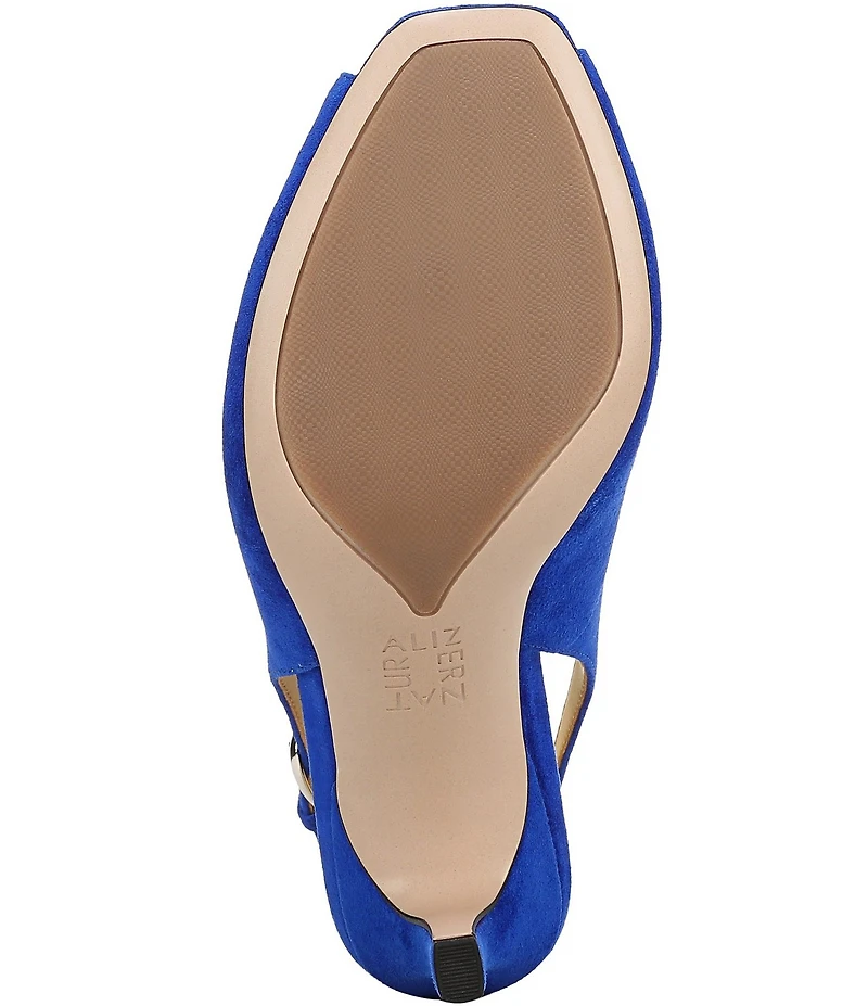 Naturalizer Alexa Suede Peep Toe Slingback Dress Pumps