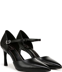 Naturalizer Amber Leather Pointed Toe Mary Jane Pumps