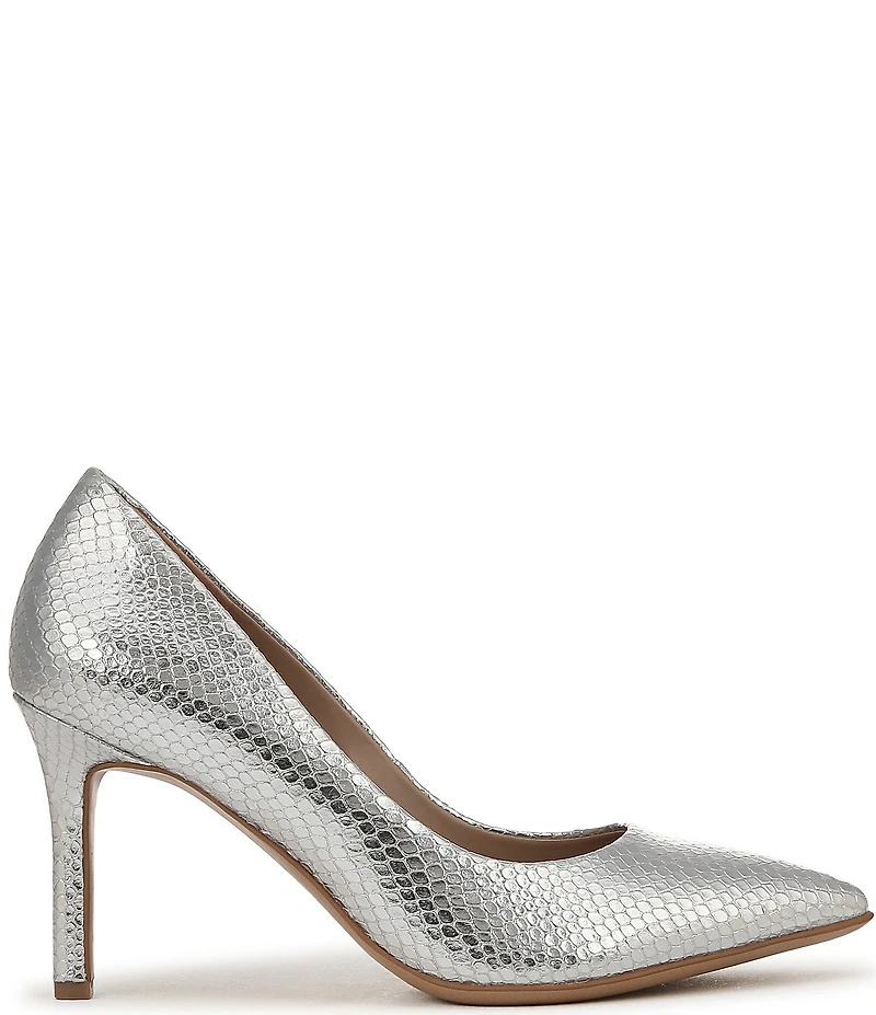 Naturalizer Anna Snake Embossed Leather Pointed Toe Pumps