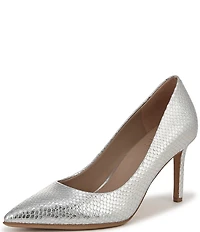 Naturalizer Anna Snake Embossed Leather Pointed Toe Pumps