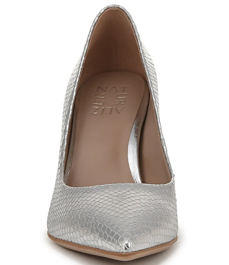 Naturalizer Anna Snake Embossed Leather Pointed Toe Pumps