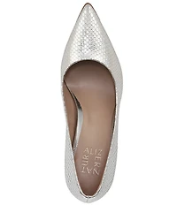 Naturalizer Anna Snake Embossed Leather Pointed Toe Pumps