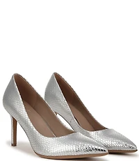 Naturalizer Anna Snake Embossed Leather Pointed Toe Pumps