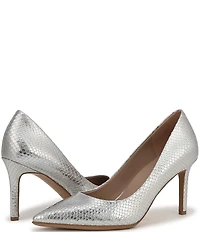 Naturalizer Anna Snake Embossed Leather Pointed Toe Pumps