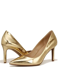 Naturalizer Anna Patent Metallic Mirror Leather Pointed Toe Pumps