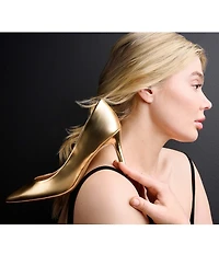 Naturalizer Anna Patent Metallic Mirror Leather Pointed Toe Pumps