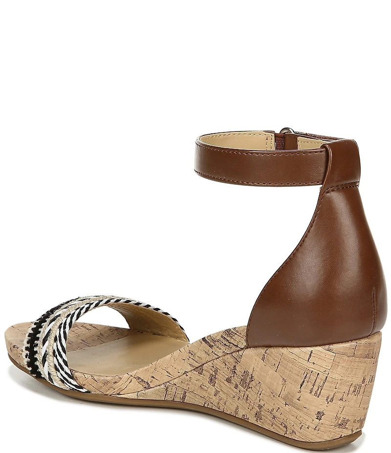 Naturalizer Areda Ankle Strap Woven Wedge Sandals
