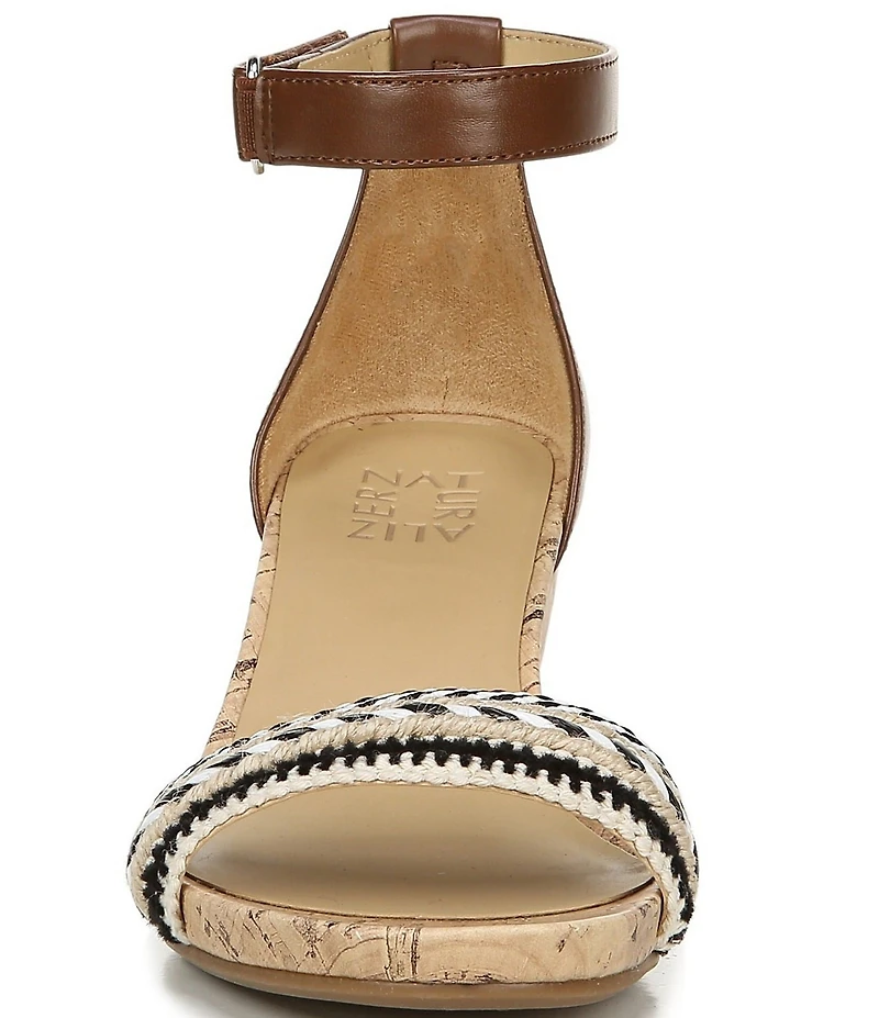 Naturalizer Areda Ankle Strap Woven Wedge Sandals