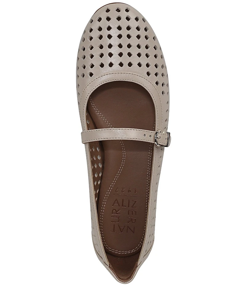 Naturalizer Aria Perforated Leather Mary Jane Flats