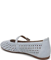 Naturalizer Aria Perforated Suede Mary Jane Flats