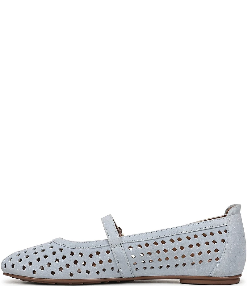 Naturalizer Aria Perforated Suede Mary Jane Flats
