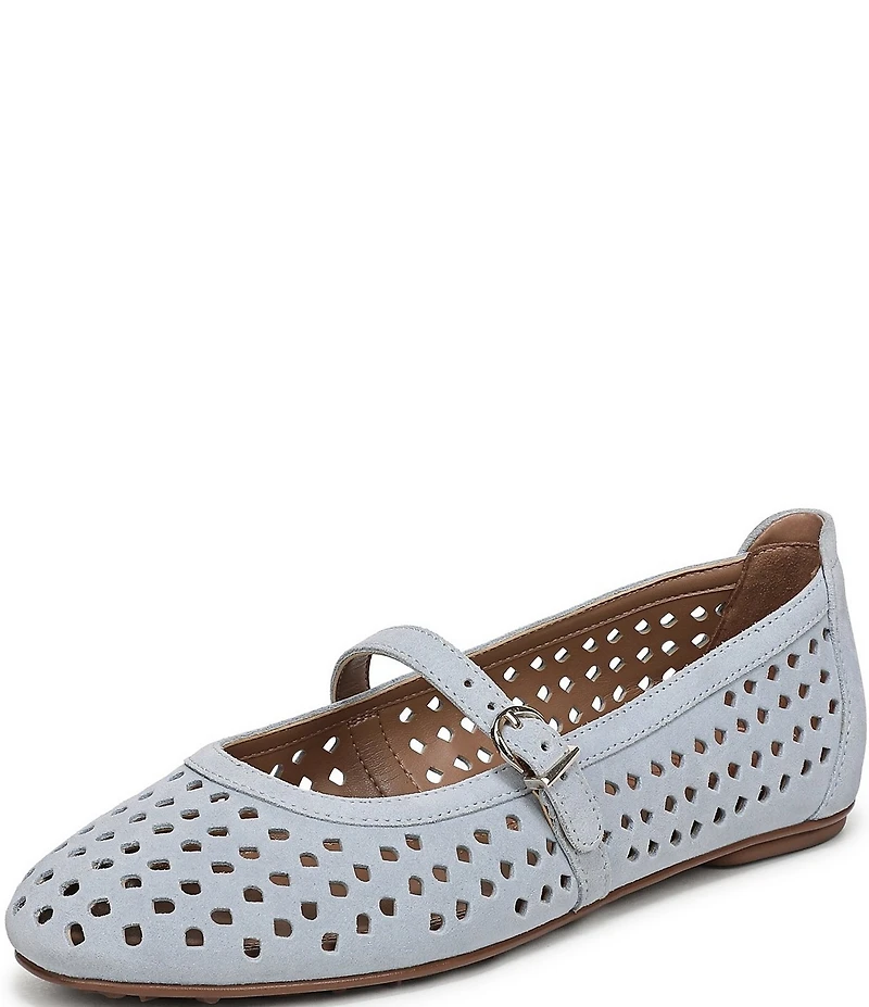 Naturalizer Aria Perforated Suede Mary Jane Flats