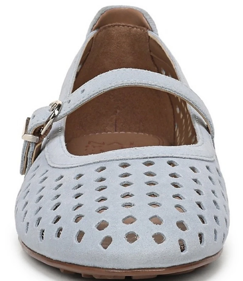 Naturalizer Aria Perforated Suede Mary Jane Flats