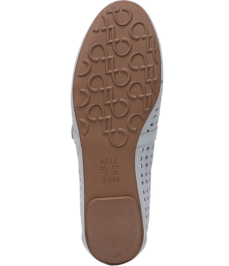 Naturalizer Aria Perforated Suede Mary Jane Flats