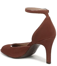 Naturalizer Asha Suede Ankle Strap Peep Toe Dress Pumps