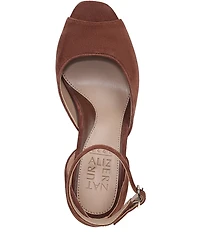 Naturalizer Asha Suede Ankle Strap Peep Toe Dress Pumps