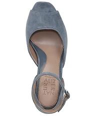 Naturalizer Asha Suede Ankle Strap Peep Toe Dress Pumps