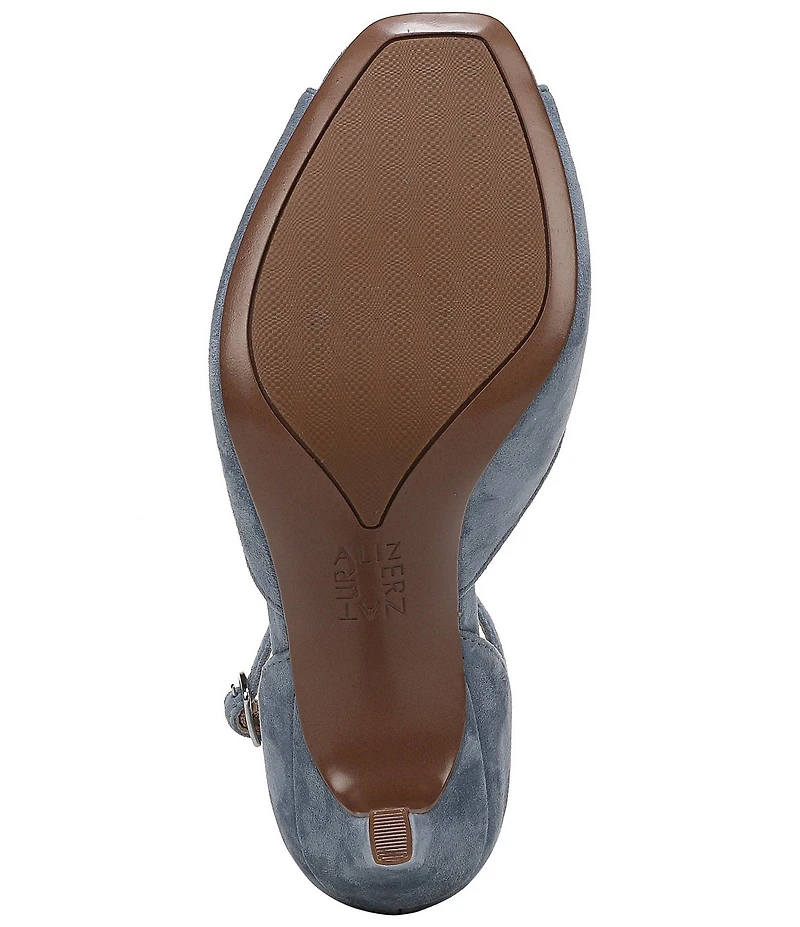 Naturalizer Asha Suede Ankle Strap Peep Toe Dress Pumps