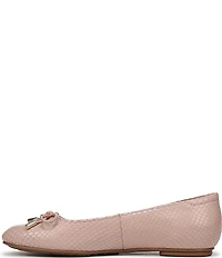 Naturalizer Ashlyn Snake Embossed Leather Bow Ballet Flats
