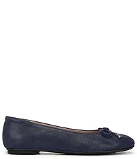 Naturalizer Ashlyn Snake Embossed Suede Bow Ballet Flats